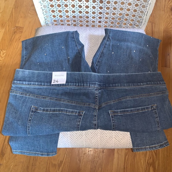 NWT Sparkle Jeggings Lane Bryant jeans NEW 24 - Picture 6 of 12